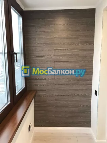Отделка балкона и лоджии пластиковыми ПВХ панелями в Щербинке от компании МосБалкон