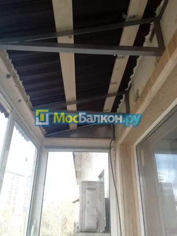 Крыша на балконе в Щербинке монтаж и ремонт по выгодной цене от МосБалкон