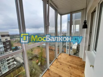 Отделка балкона и лоджии пластиковыми ПВХ панелями в Щербинке от компании МосБалкон