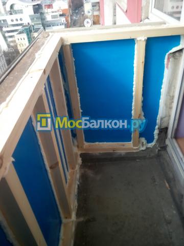 Монтаж каркаса под остекление балкона 3м